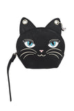 Accessories Emo Punk Meow Feline Black Cat Neko Coin Purse