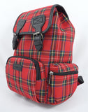 Accessories Lost Queen Alternative Punk Rock Red Stewart Tartan Plaid Backpack