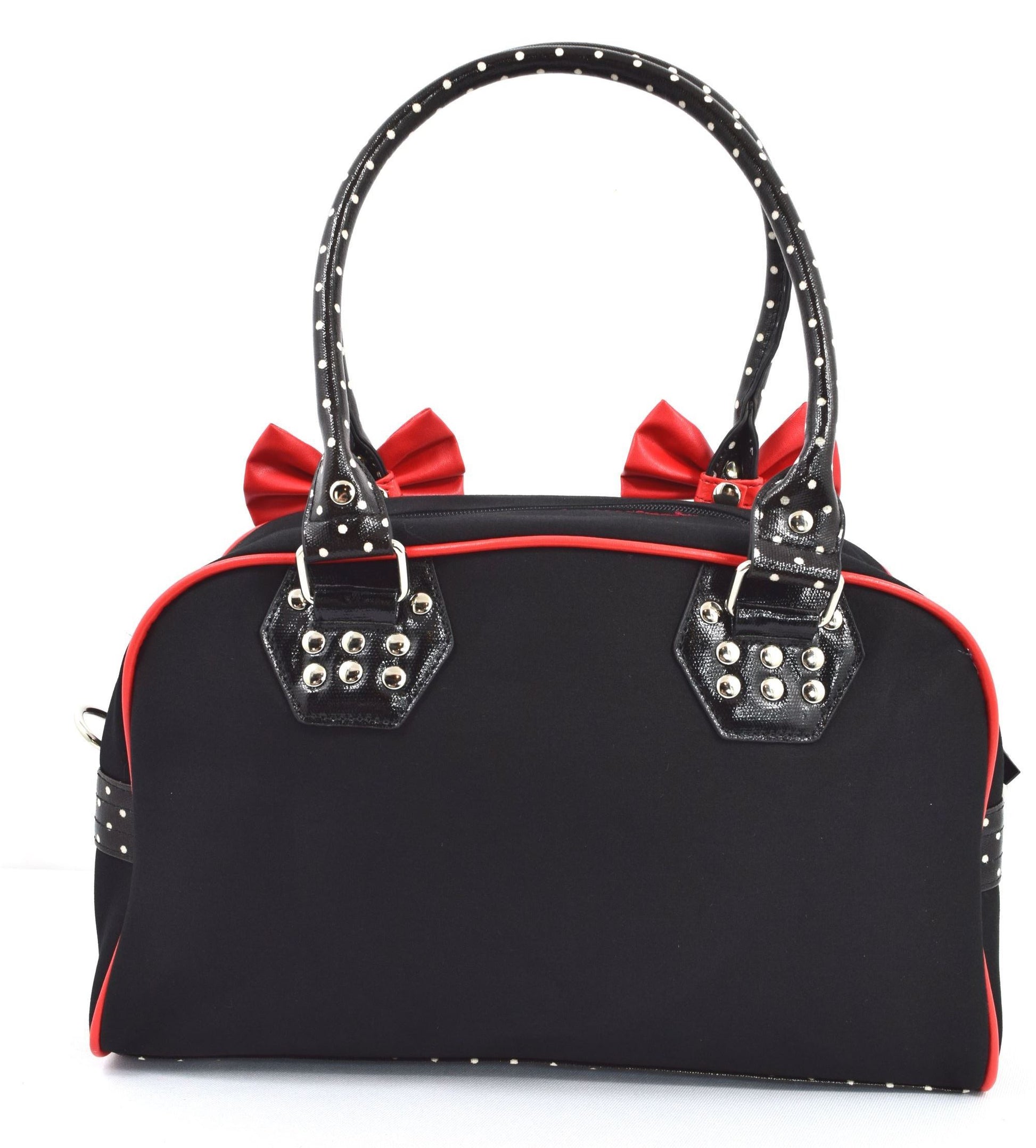Accessories Lost Queen Cherry Bomb Skull Cherries Polka Dot Bow Handbag Rockabilly Black Red
