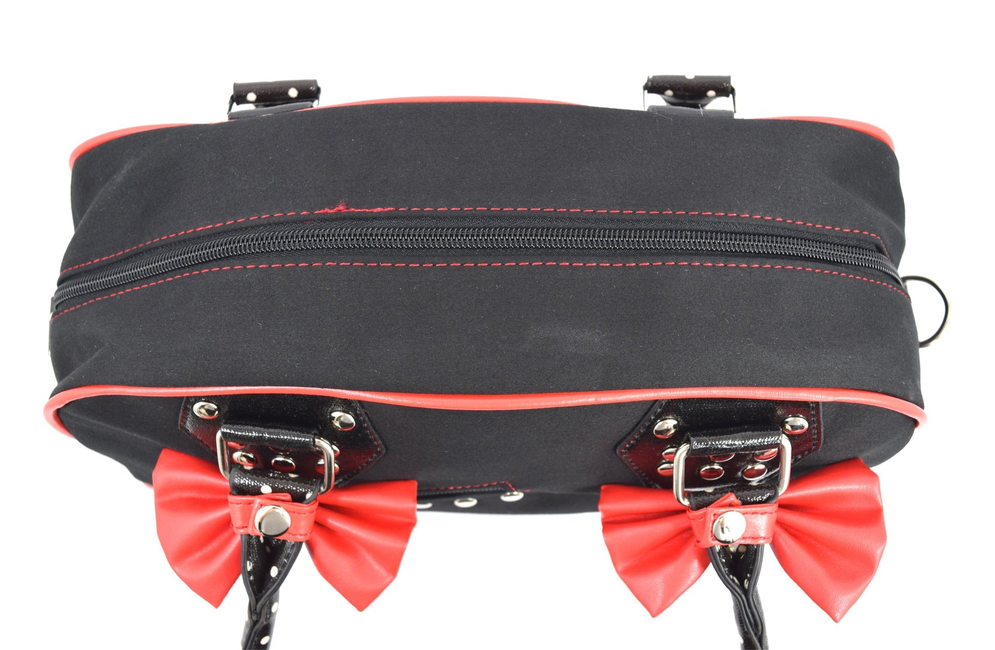 Accessories Lost Queen Cherry Bomb Skull Cherries Polka Dot Bow Handbag Rockabilly Black Red