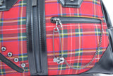 Accessories Lost Queen Punk Rock Red Tartan Plaid Bowler Bag