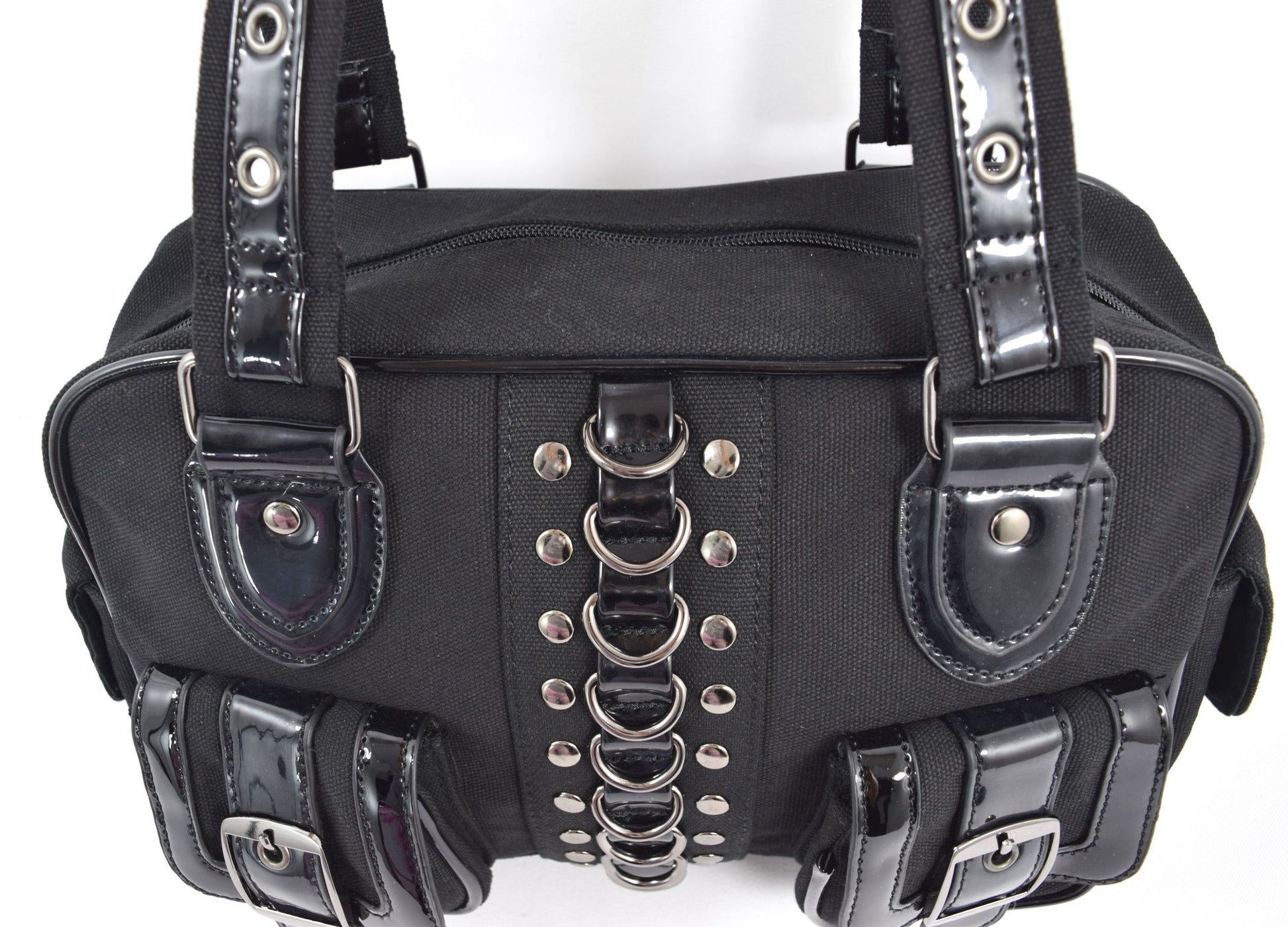 Accessories Lost Queen RHAPSODY Gothic Punk Emo Black Satchel Bag With Pockets