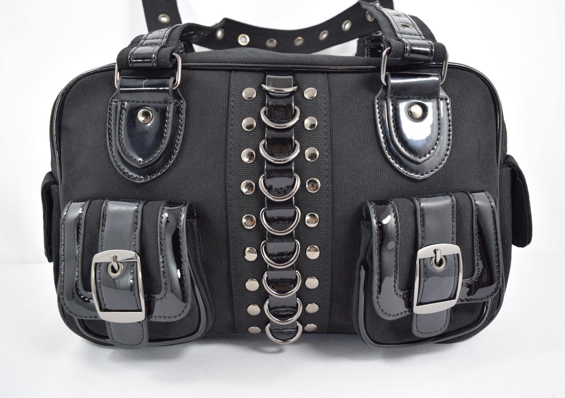 Accessories Lost Queen RHAPSODY Gothic Punk Emo Black Satchel Bag With Pockets