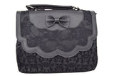 Accessories Lost Queen Scarlet Illusion Handbag - Gothic Elegance Black Lace Purse