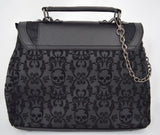 Accessories Lost Queen Scarlet Illusion Handbag - Gothic Elegance Black Lace Purse