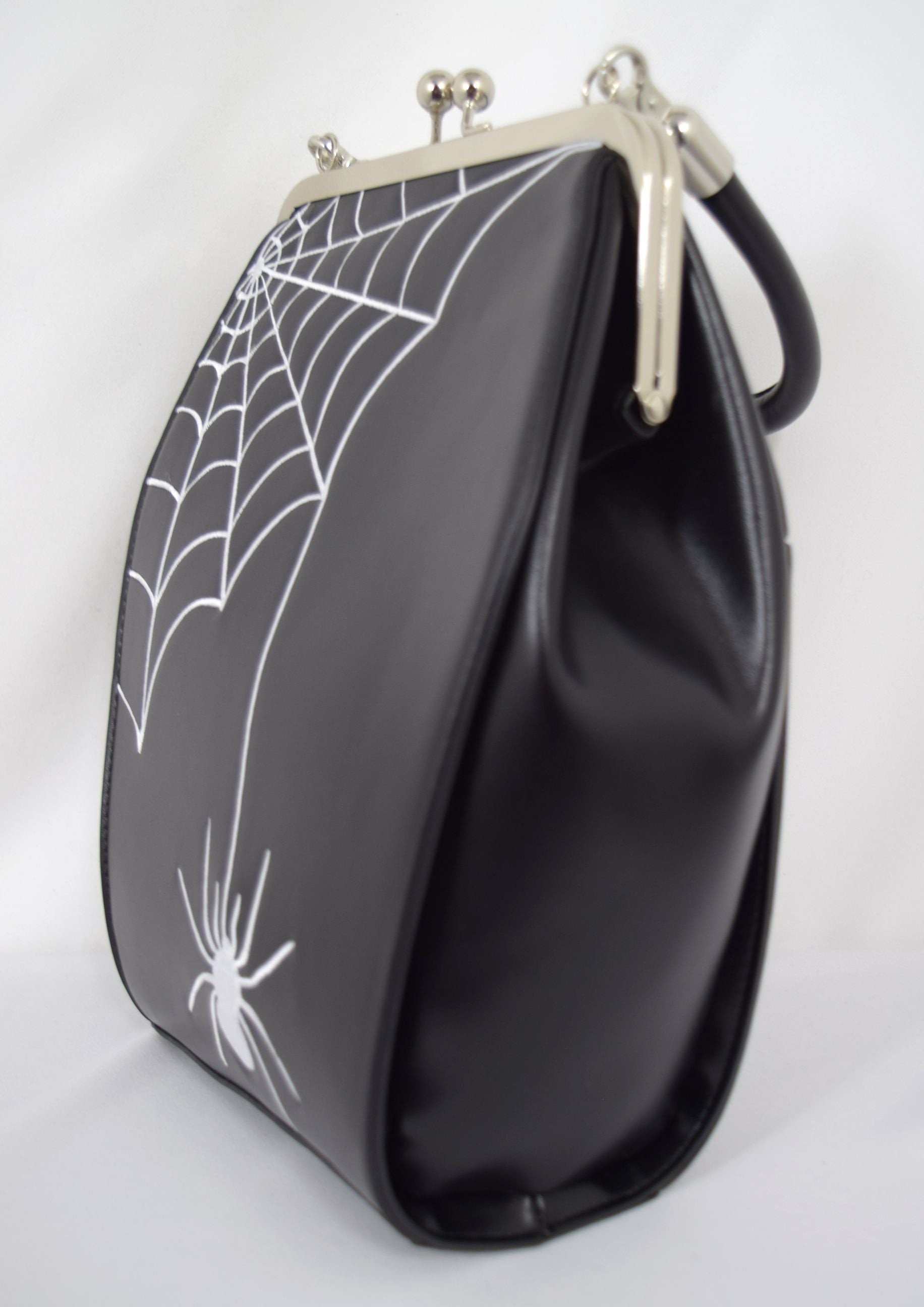 Accessories Lost Queen Spider Kellie Coffin Kisslock Classic Gothic Handbag