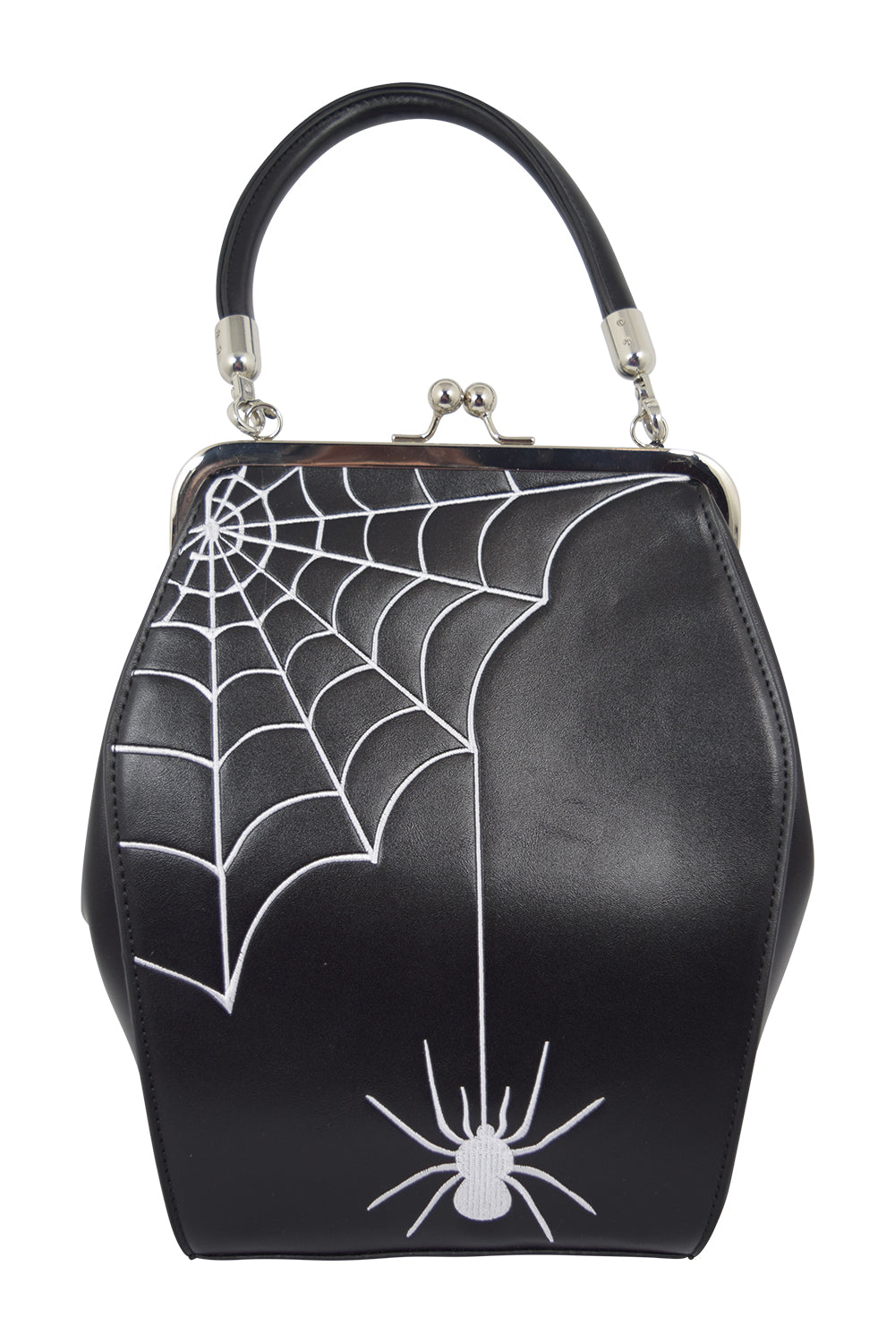 Accessories Lost Queen Spider Kellie Coffin Kisslock Classic Gothic Handbag