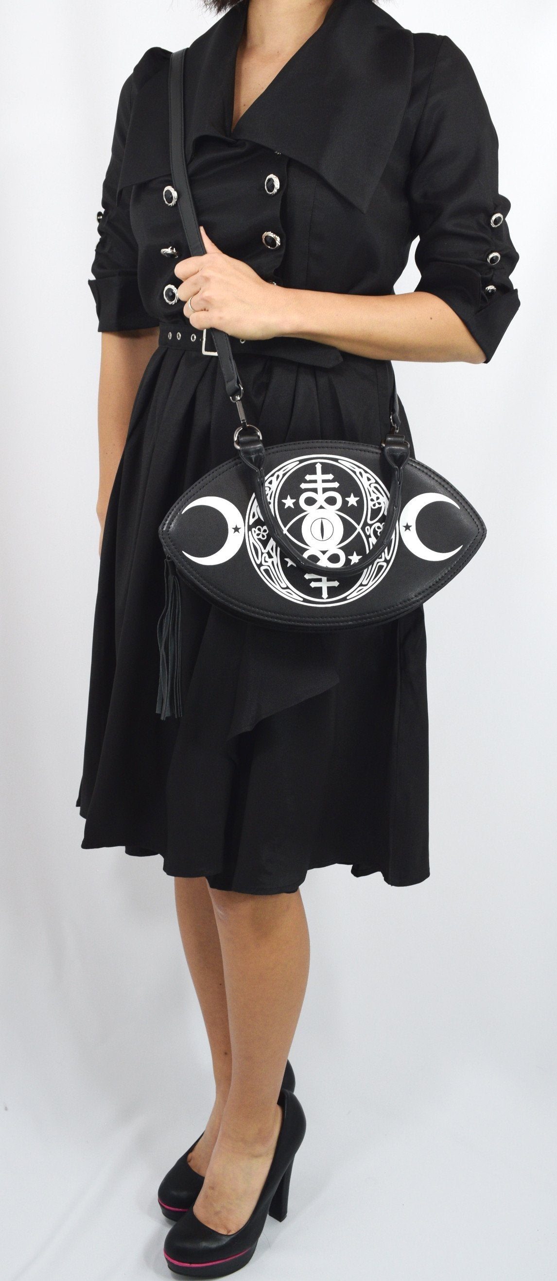 Accessories New Moon Bag Gothic Occult Moon Magick & Leviathan cross Crossbody Handbag