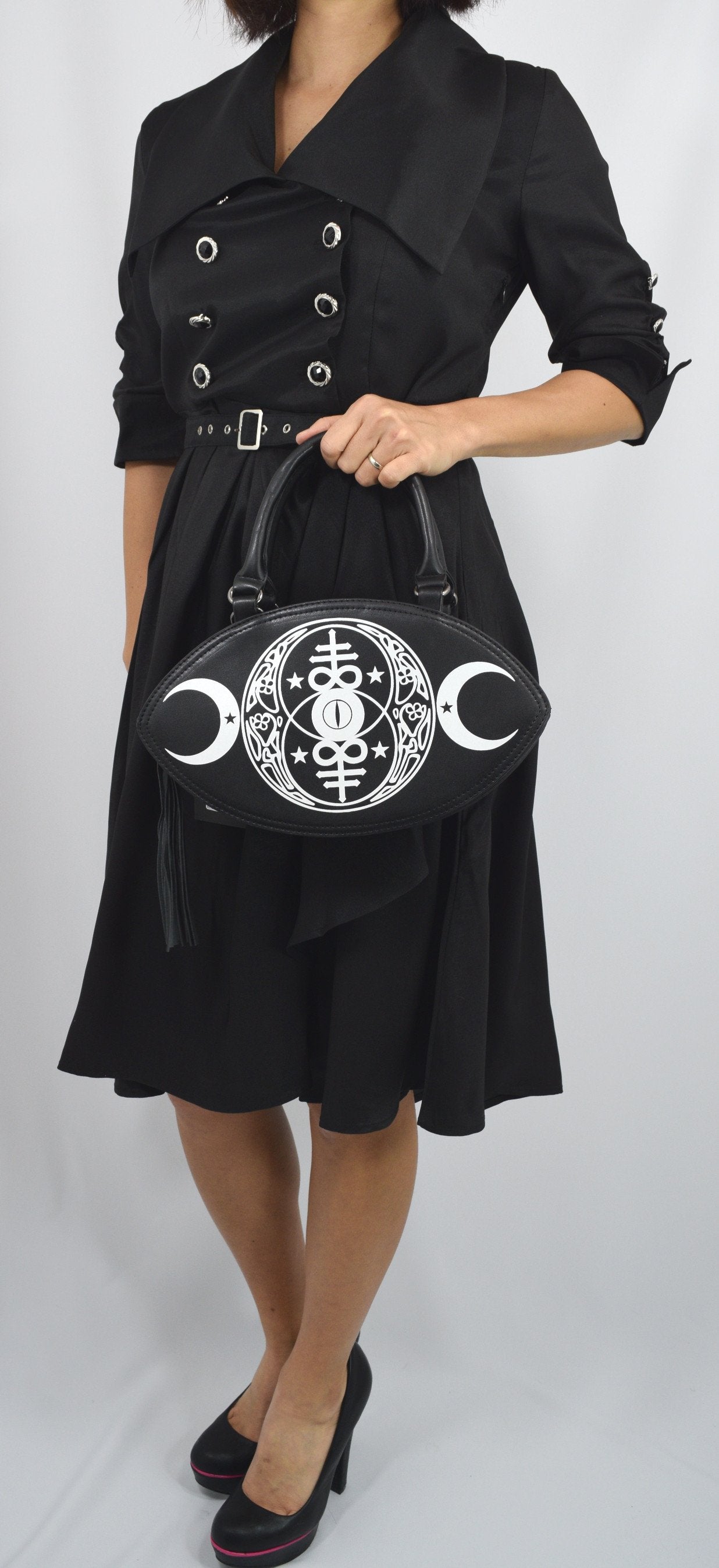 Accessories New Moon Bag Gothic Occult Moon Magick & Leviathan cross Crossbody Handbag