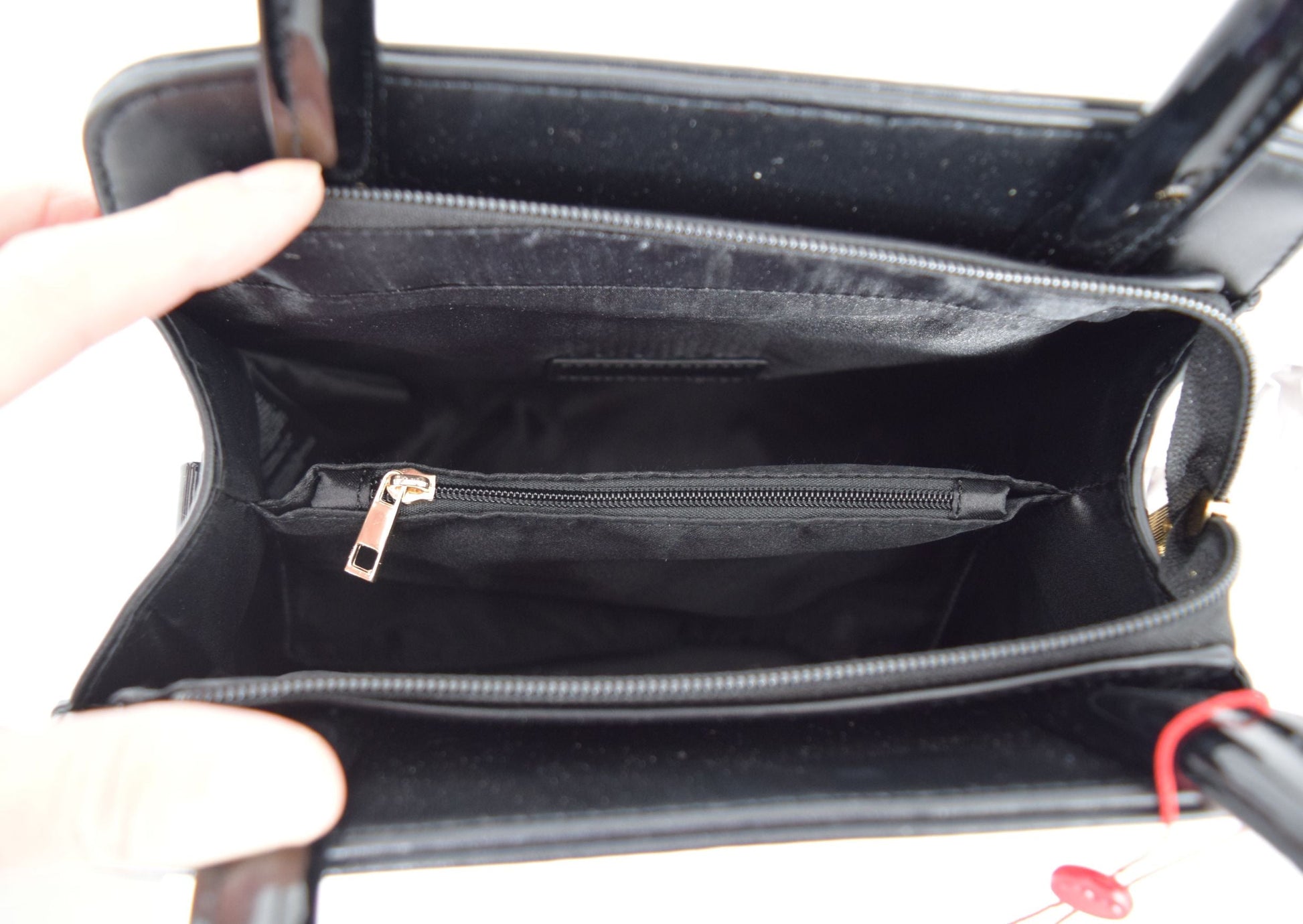 Accessories Retro Vintage English Rose Handbag with Bow - Black