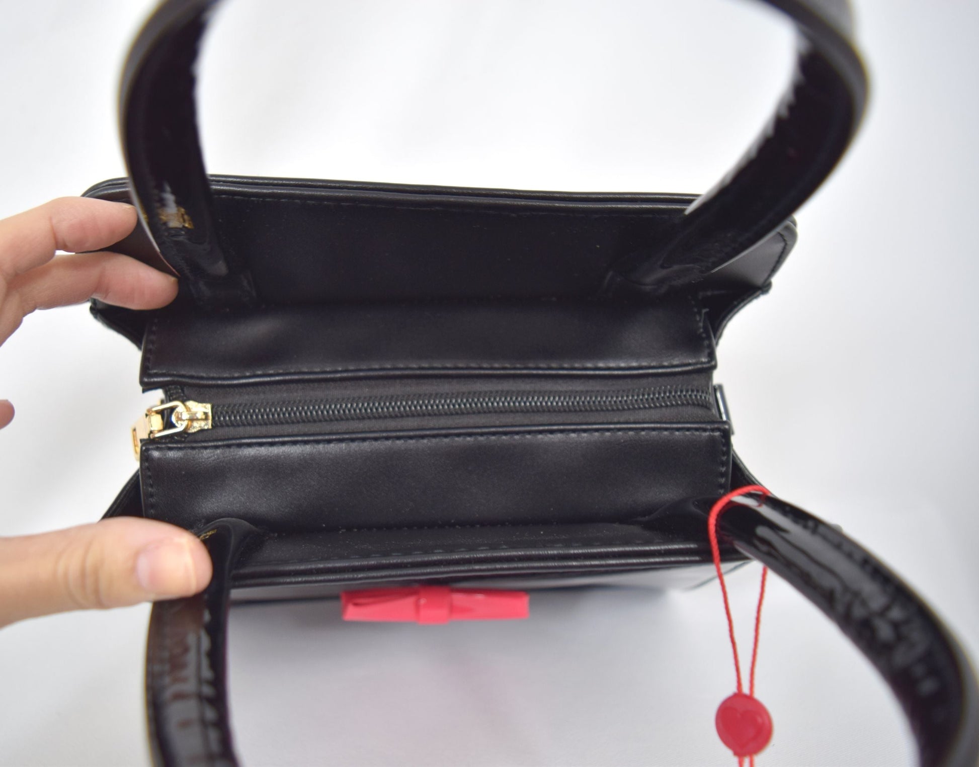 Accessories Retro Vintage English Rose Handbag with Bow - Black