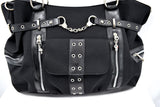 Accessories Rise Up Handcuff Goth Punk Rock Black Tote Crossbody Bag Purse