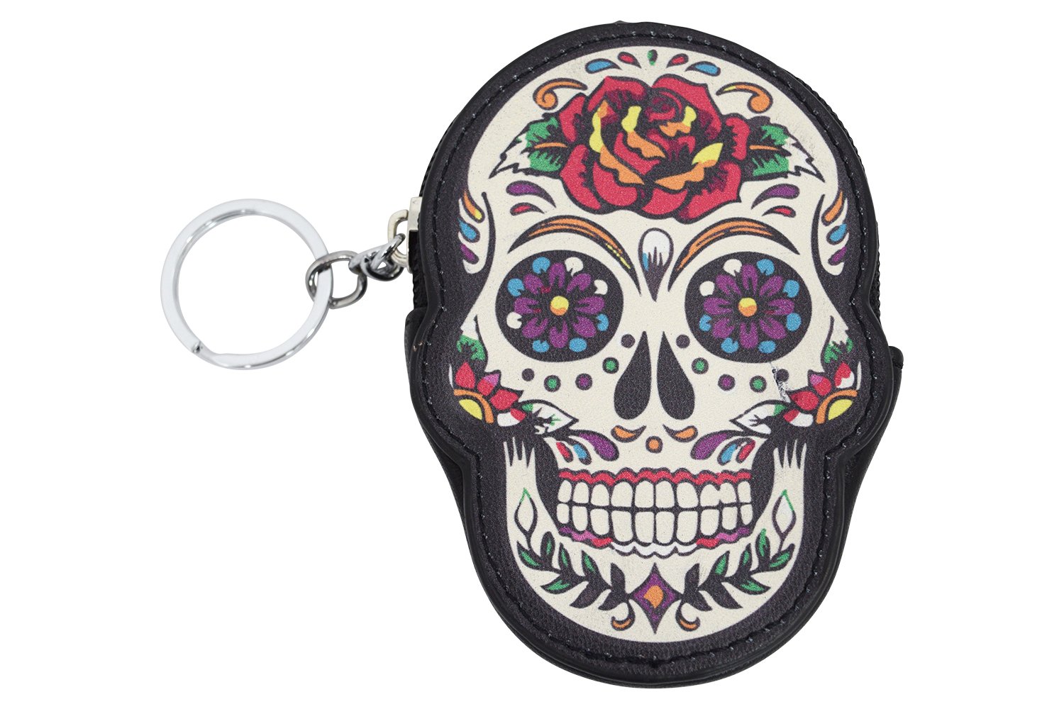 Accessories Rose Sugar Skull Dia De Muertos Coin Purse wallet