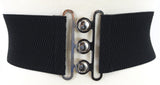 Accessories Vintage Silver Retro Clasp Elastic Wide Stretch Waist Belt