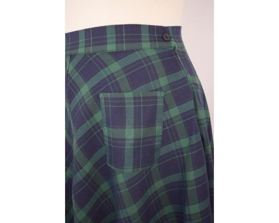 Bottoms Dancing Days 60's Dublin County Irish Green Dublin Tartan Midi skirt plus size