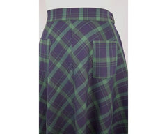 Bottoms Dancing Days 60's Dublin County Irish Green Dublin Tartan Midi skirt plus size