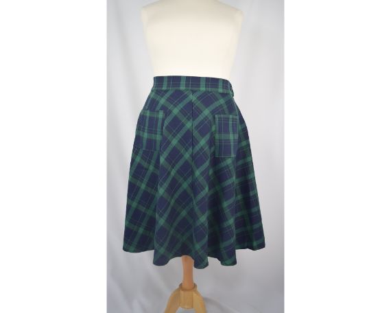 Bottoms Dancing Days 60's Dublin County Irish Green Dublin Tartan Midi skirt plus size