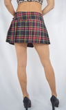 Bottoms Lost Queen Dark Doll Punk Rock Goth Black Tartan Plaid Pleated Mini Skirt