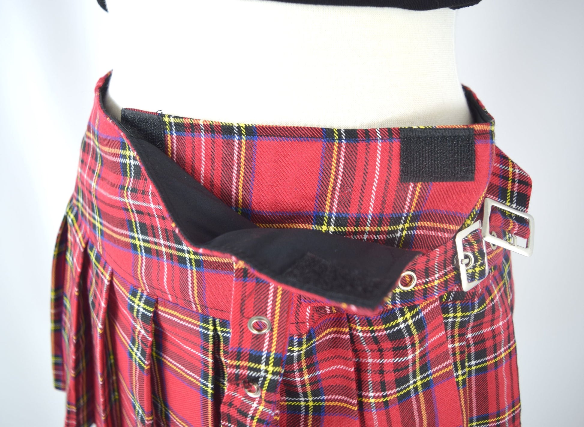 Bottoms Lost Queen Dark Doll Punk Rock Goth Red Tartan Plaid Pleated Mini Skirt