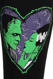 Bottoms Lost Queen Made For Each Other Frankenstein and His Bride Cut Out Slashed Black Leggings