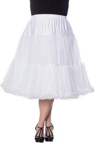 Bottoms Plus size 60' Rockabilly Swing Dance Bridal Underskirt Super Soft White Petticoat 26"
