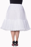Bottoms Plus size 60' Rockabilly Swing Dance Bridal Underskirt Super Soft White Petticoat 26"