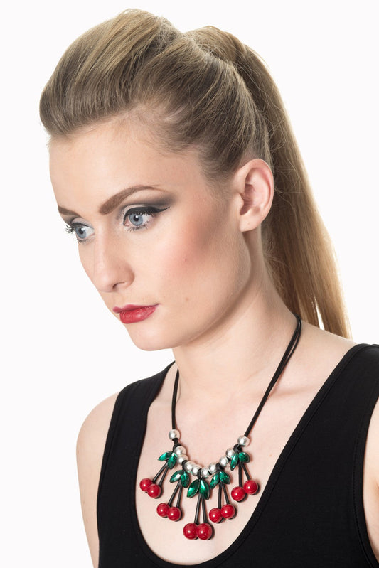Jewellery Rockabilly Pinup Cherry Cherries Necklace