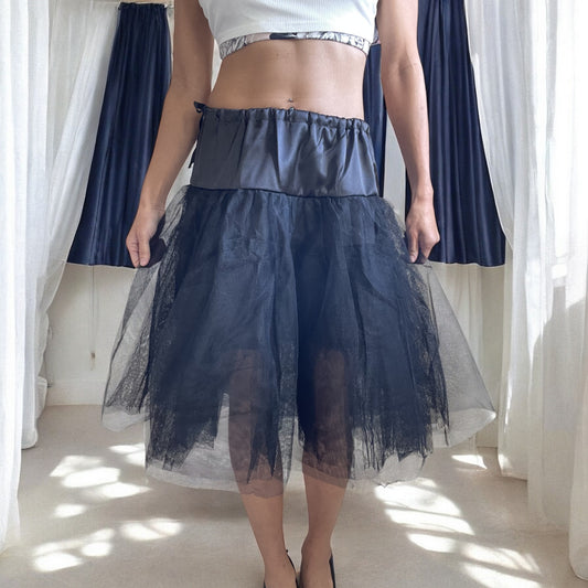 60's Square Dance Costume Black Petticoat Three layers underskirt