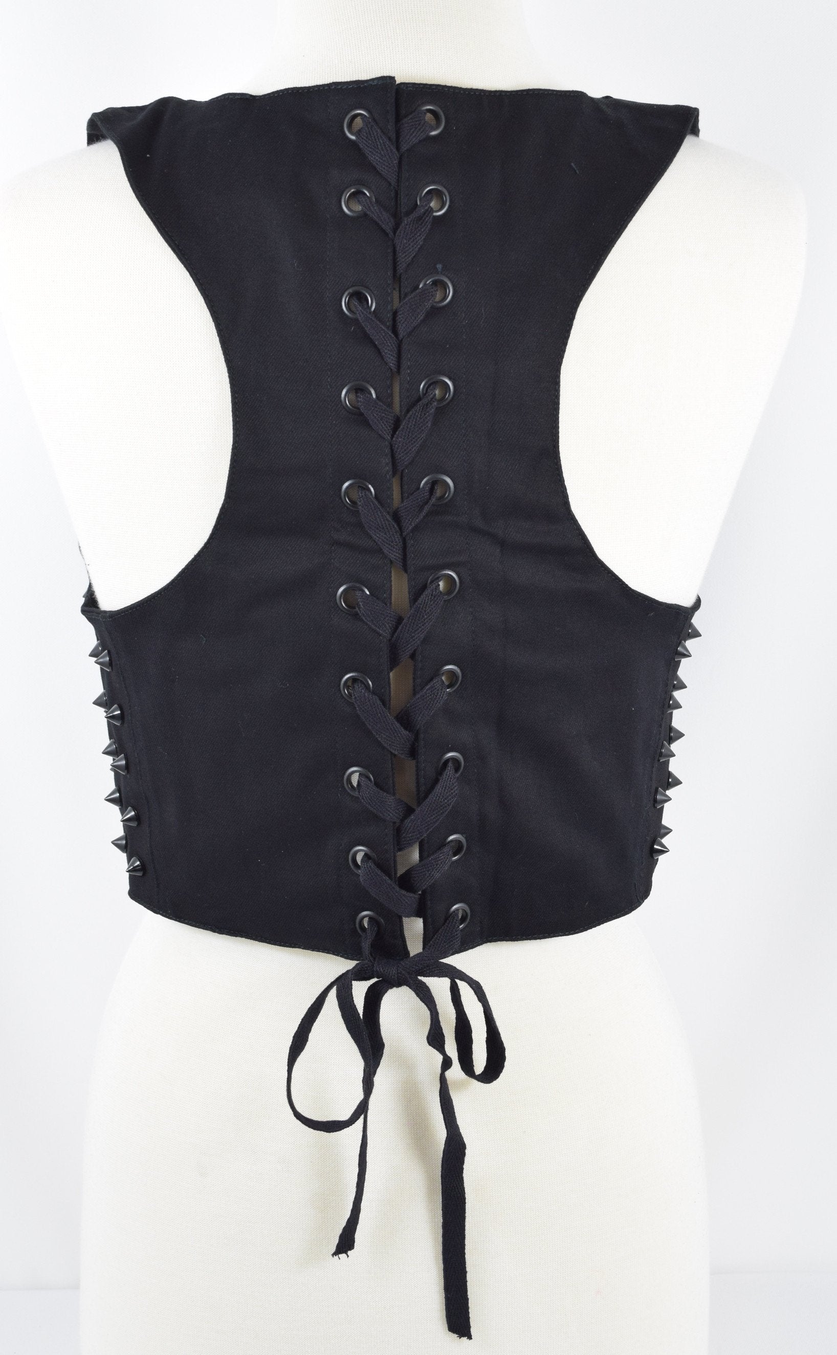 Accessories Heartless Gothic Punk Grunge Black Gothic buckle harness vest With studs