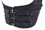 Accessories Heartless Gothic Punk Grunge Black Gothic buckle harness vest With studs
