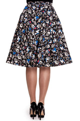 Bottoms Hell Bunny Nautical Rockabilly Skull Shark & Anchor Rock on Swing Skirt