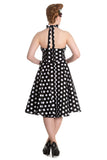 Dresses Hell Bunny 60's Black and White Polka Dot Halter Flare Party Dress