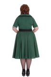 Dresses Hell Bunny 60's Vintage Style Polka Dot Starlet Wide V-neck Collar Party Dress