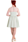 Dresses Hell Bunny Alice in the Wonderland Mint Green Gingham Check Sheer Top Party Dress