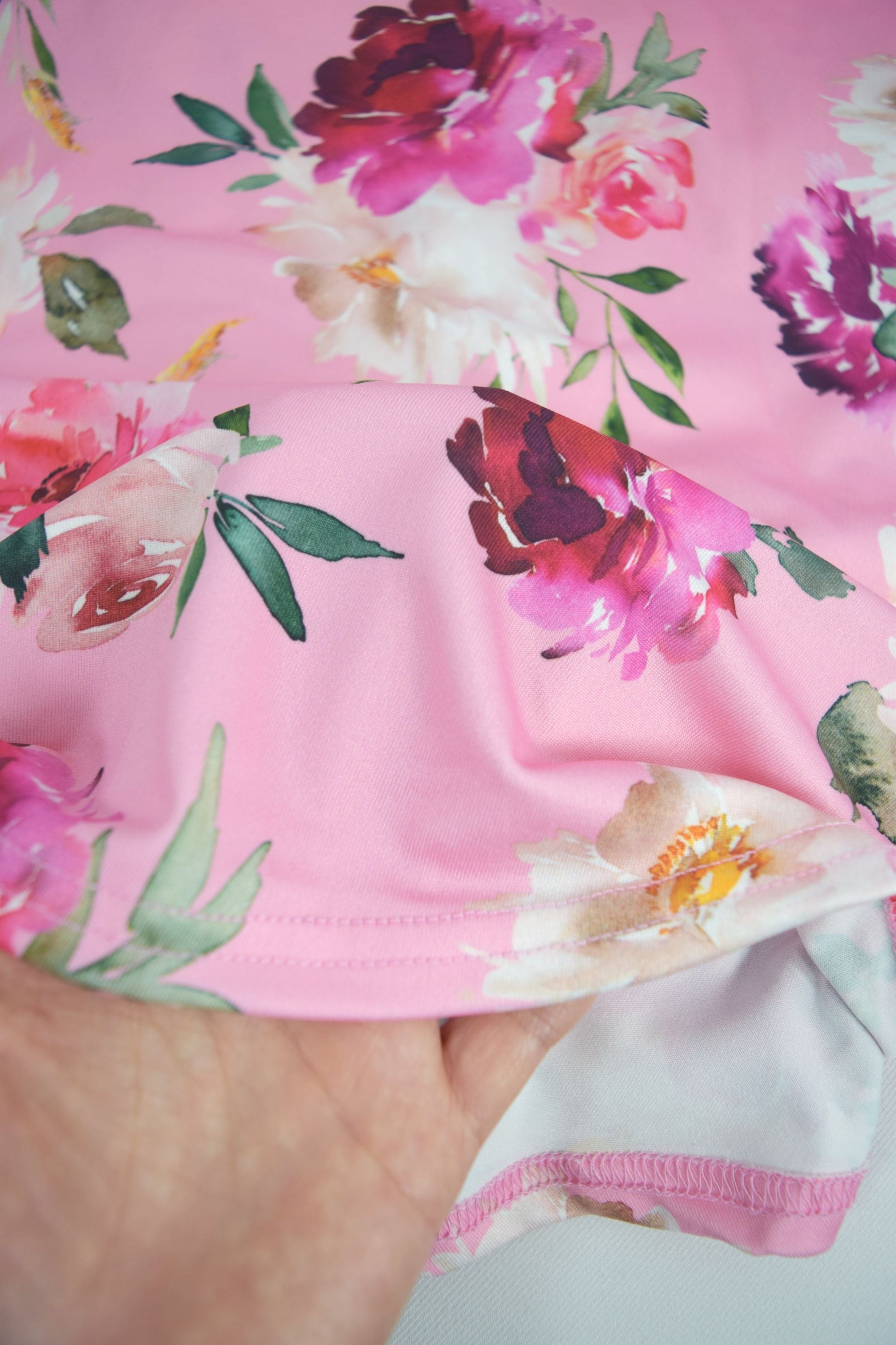 Dresses Hell Bunny Ana Rose Pink Floral V neck A Line Summer Dress
