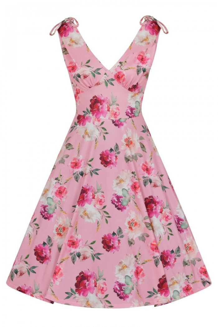 Hell Bunny Ana Rose Dress Pink Hell Bunny Ana Rose Dress Pink