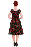 Dresses Hell Bunny Sweet Cherry Pop Cherry Love 50's Pinup V-neck Flare Party Dress
