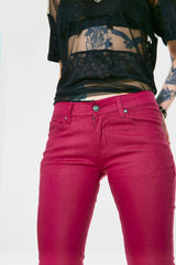 Bottoms Jawbreaker Punk Rock 5-Pocket Burgandy Skinny Jeans