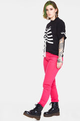 Bottoms Jawbreaker Punk Rock 5-Pocket Hot Pink Skinny Jeans