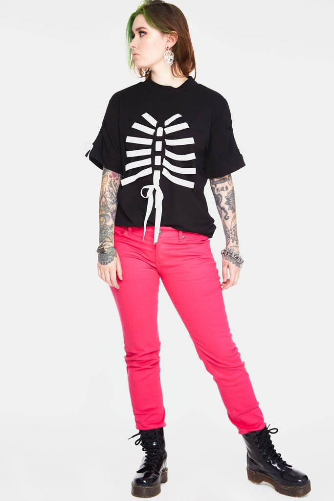 Bottoms Jawbreaker Punk Rock 5-Pocket Hot Pink Skinny Jeans