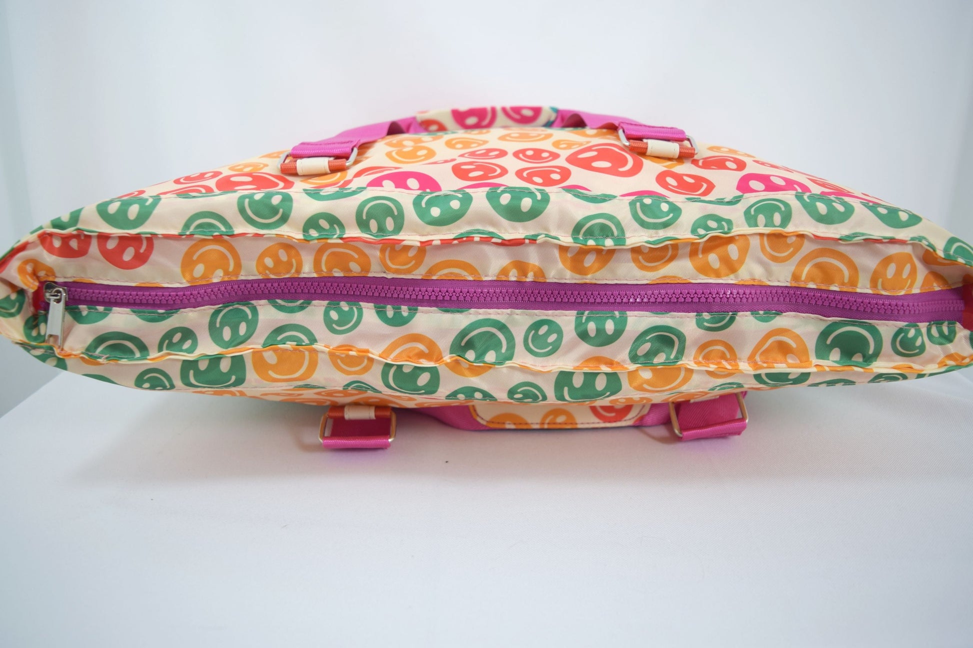 Accessories Katydid Boho Colorful Happy Face Smile All Over Large Travel Tote Bag