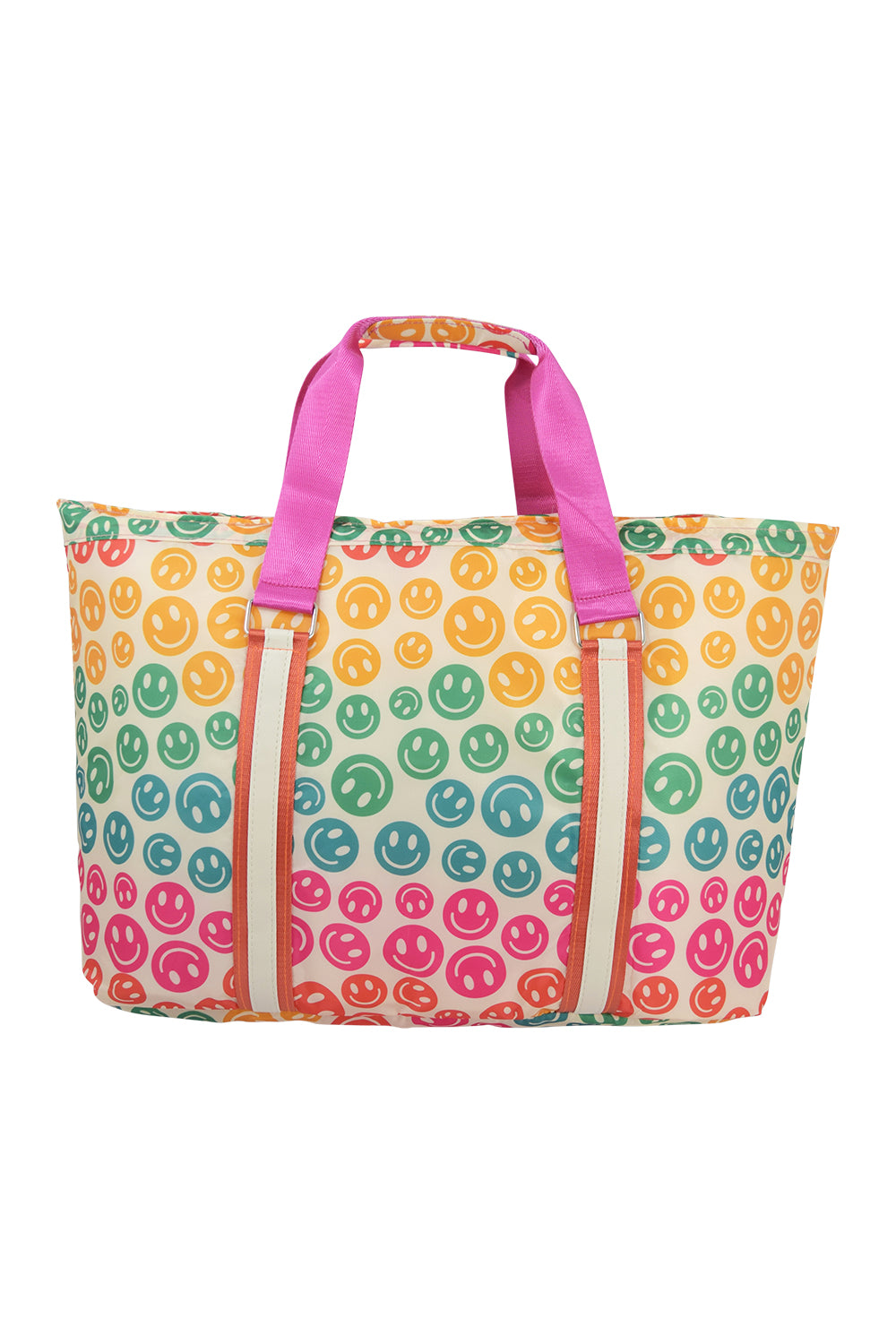 Accessories Katydid Boho Colorful Happy Face Smile All Over Large Travel Tote Bag
