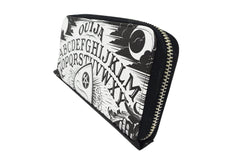 Accessories Liquor Brand Black Magic Ouija Board and Planchette Zip Around Clutch Wallet