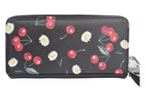 Accessories Liquorbrand Pinup Retro Cherry Daisy Zip Around clutch wallet