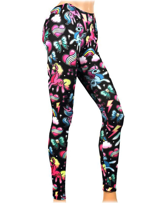 Bottoms Liquor Brand Punk Lolita Magical Unicorn Leggings