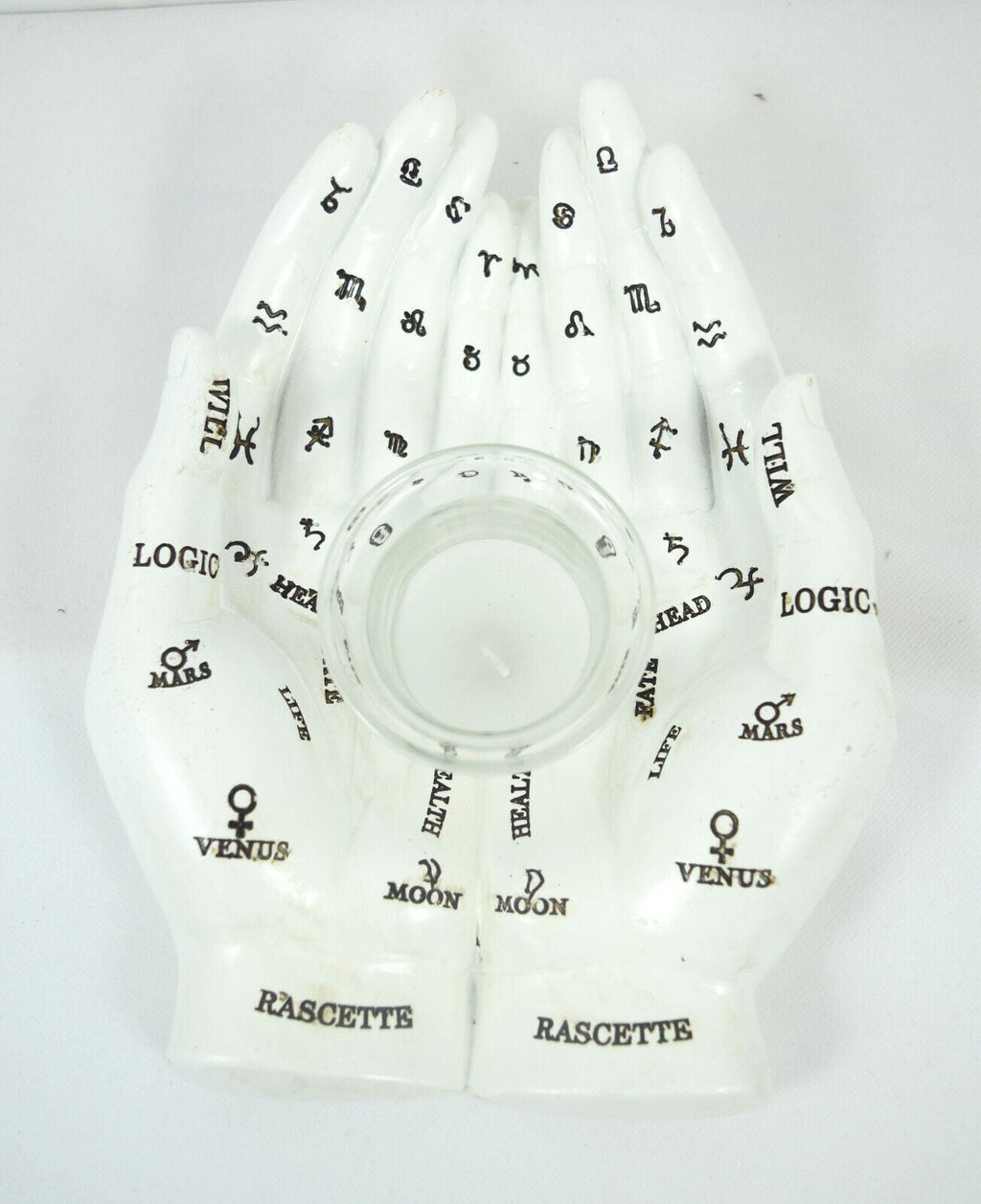 Accessories Nemesis Now Palmist's Guide White Chiromancy Hands Candle Holder