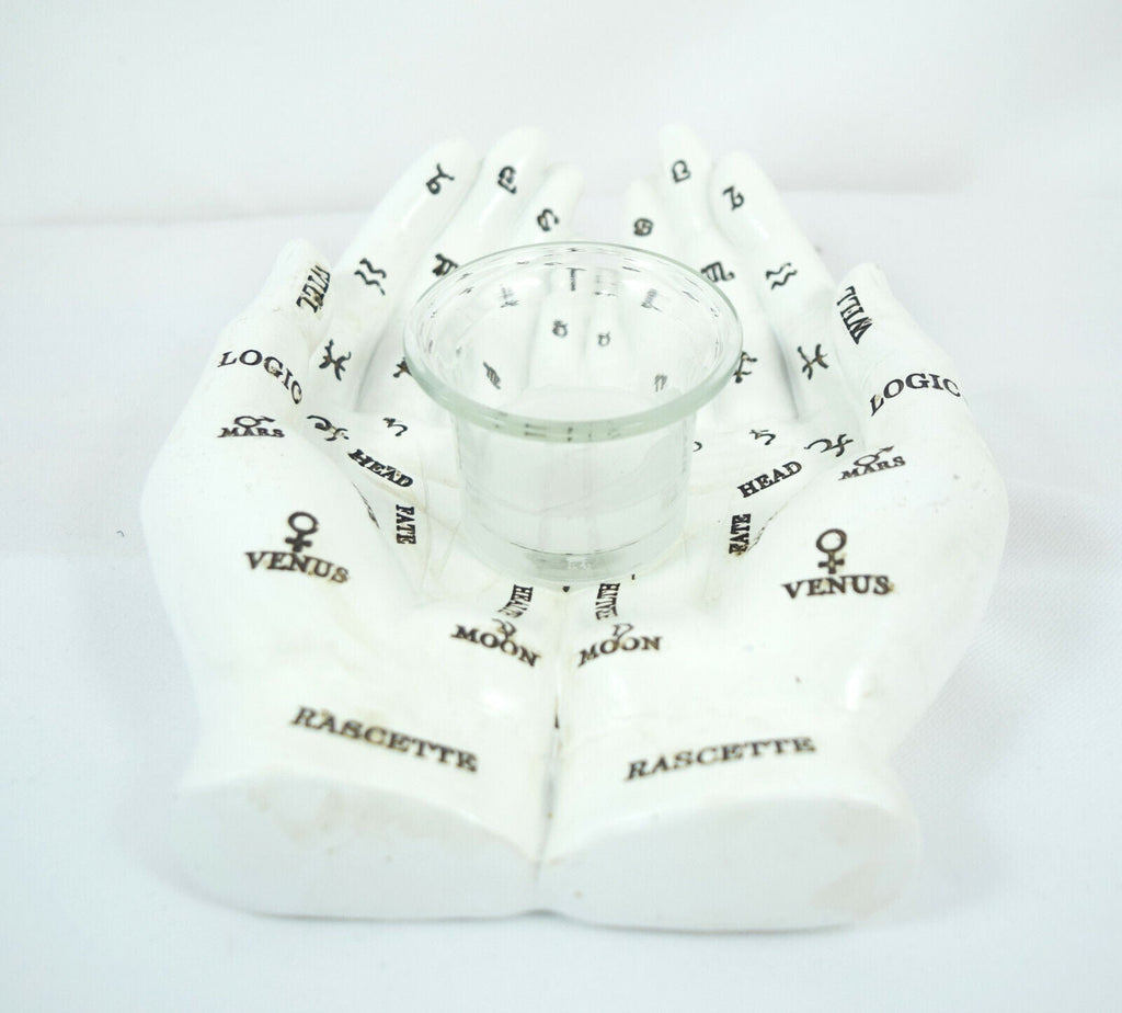 Accessories Nemesis Now Palmist's Guide White Chiromancy Hands Candle Holder