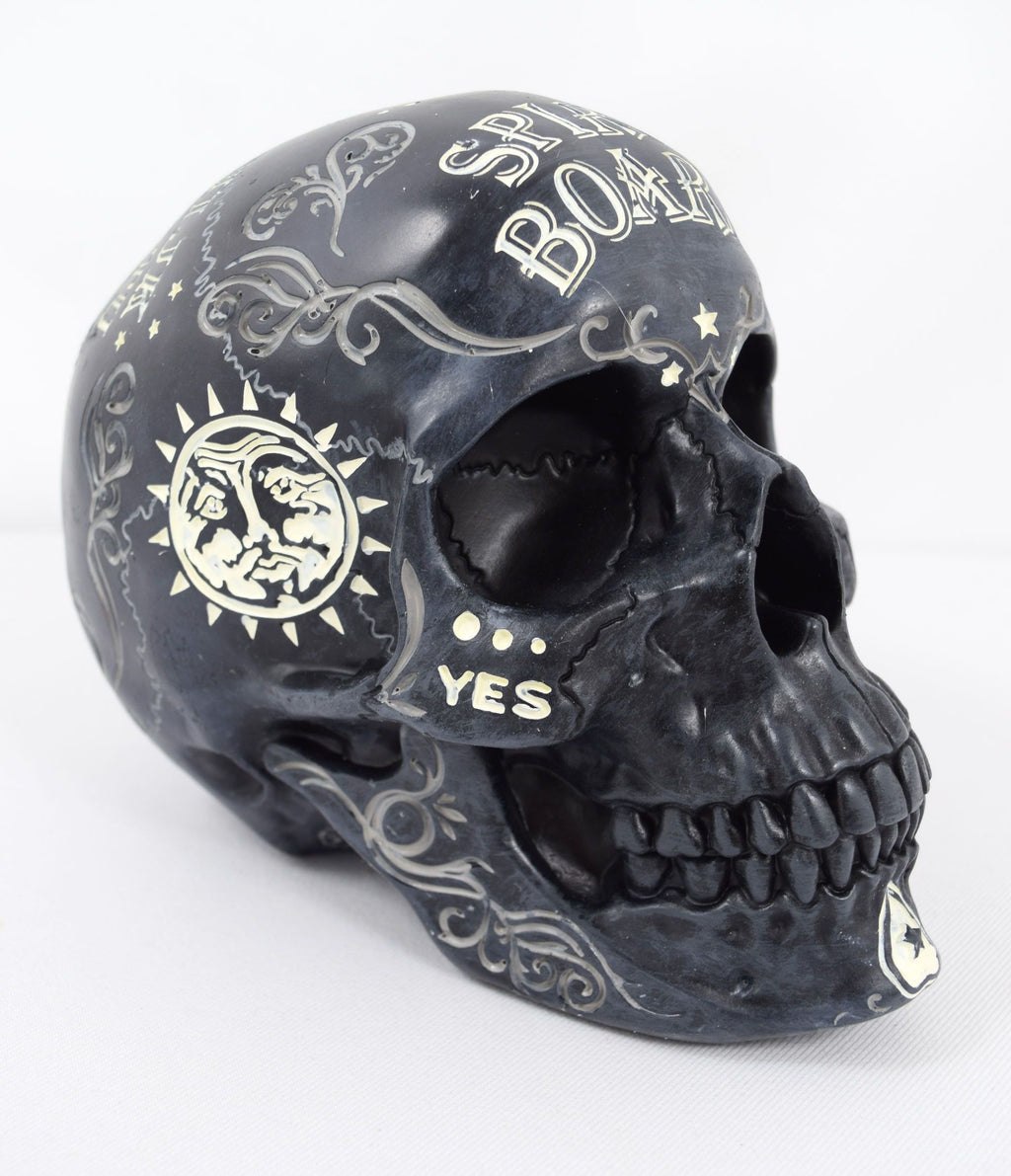 Accessories Nemesis Now Spirit Board Ouija Board Paranormal Skull Figurine Skull sculpture