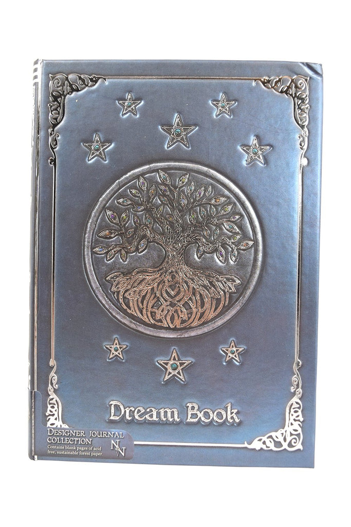 Accessories Wiccan Tree of Life Dream Book Embossed Journal Notebook Blue