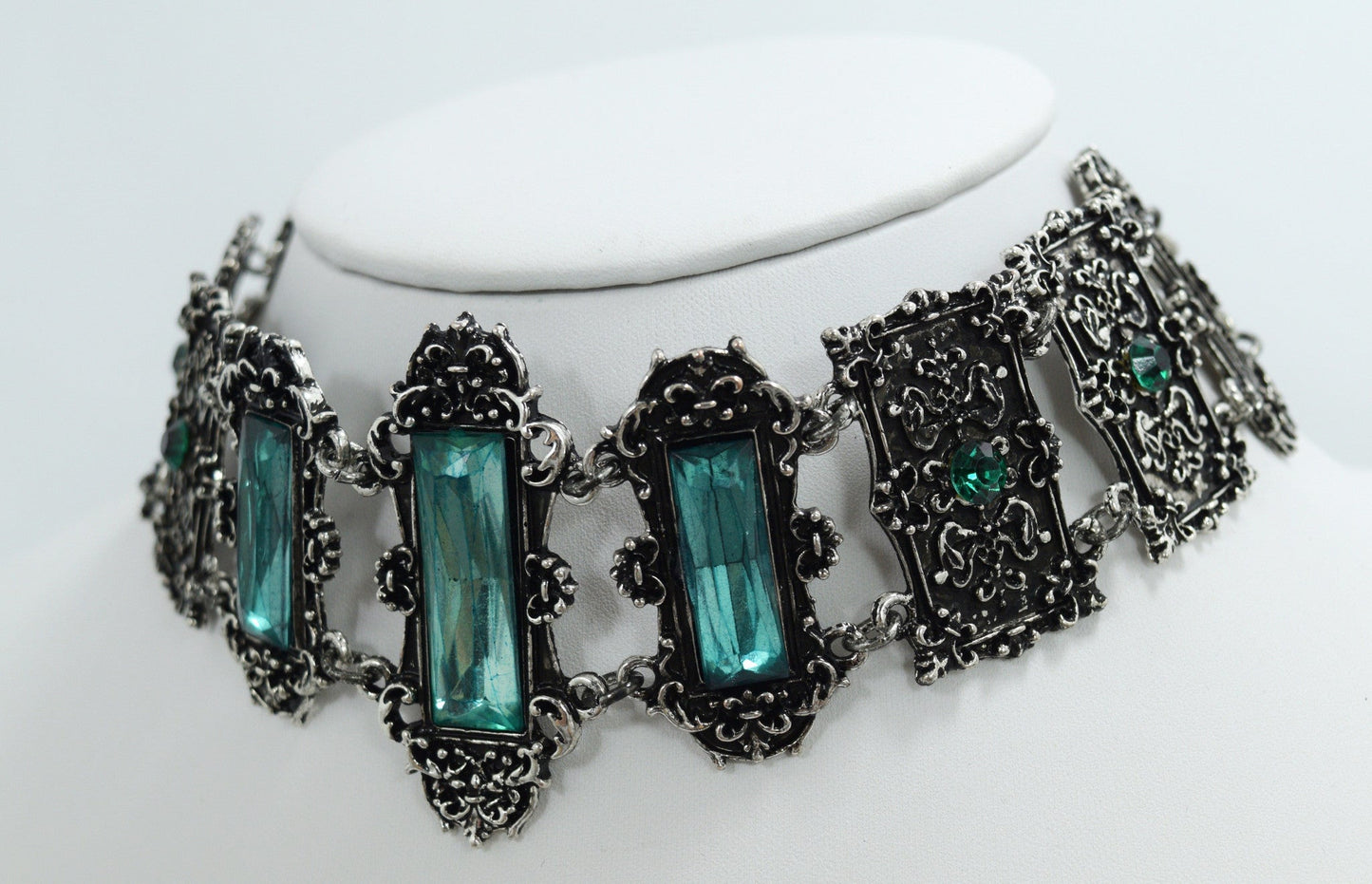 Jewellery Gothic Choker Vivian Mint Green Choker Necklace Gothic Elegant Victorian Jewelry